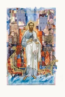 Image of Paul from the St. John's Bible
